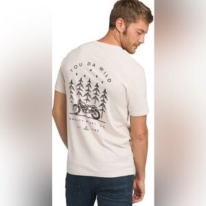 PRANA‎ Hollis Pocket T-Shirt Weathered Beige Heather SIZE XL